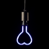 블루라이트 캔들 밴딩램프 하트 2.5W 숏타입 CDH4 청색 LED 에디슨 램프 전구 I64462