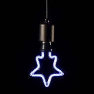 블루라이트 캔들 밴딩램프 스타 2.5W 숏타입 CDS4 청색 LED 에디슨 램프 전구 I64458