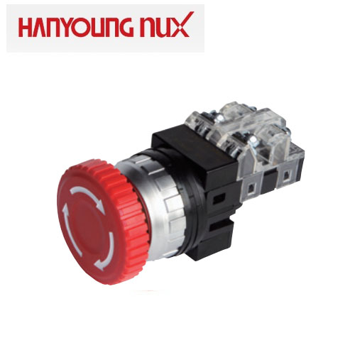 한영넉스 CRE-25R1R CRE-25R1G CRE-25R1Y 25파이 푸시록 턴리셋 1a1b 비상정지 푸시버튼 제어용 스위치